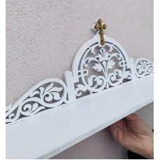 Полка для икон иконостас 55*34 см прямой под иконы