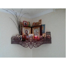 Полка для икон иконостас 55*34 см прямой под иконы