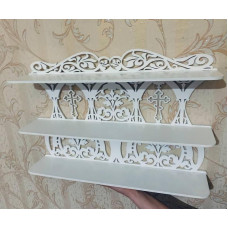 Полка для икон иконостас 60*40 см прямой под иконы