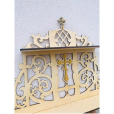Полка для икон иконостас 50*40 см прямая под иконы