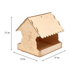 Kopмушка для птиц Мышка 22х20х22см  Деревянная подвесная  ZOO HOUSE - домики для зверюшек