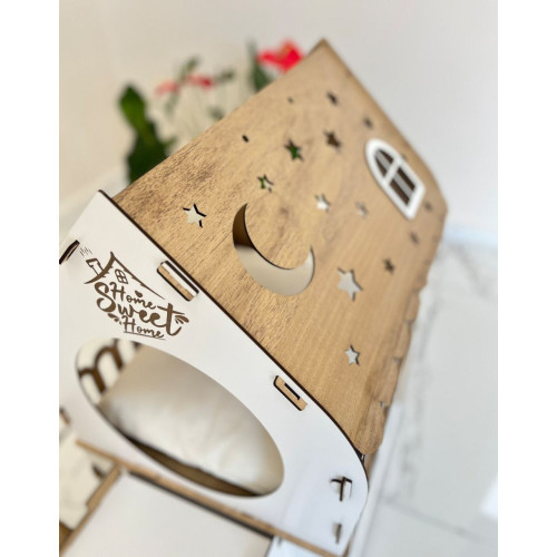 Кошкин дом домик для кролика двухэтажный игровой комплекс для кошек