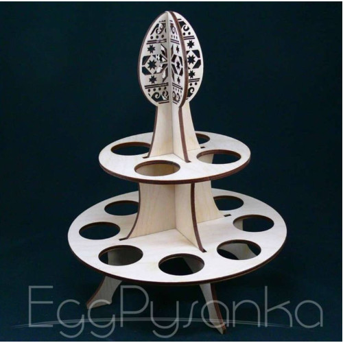Подставка для кулича и яиц из дерева