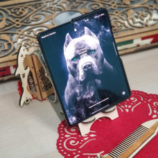 Подставка праздничная для телефона  Держатель сборный деревянный для смартфона  Подарок мужчине на 2