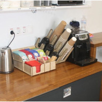 Органайзер 2 шт набор для чайный пакетиков салфеток и одноразовых стаканчиков с крышками