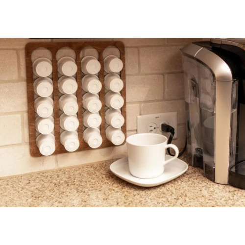 Держатель для кофейных капсул Nespresso из дерева для 24 капсулы цвет: морёный дуб