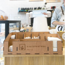Салфетница, органайзер, держатель для сыпучих продуктов, крышек для кофе и одноразовых стаканчиков