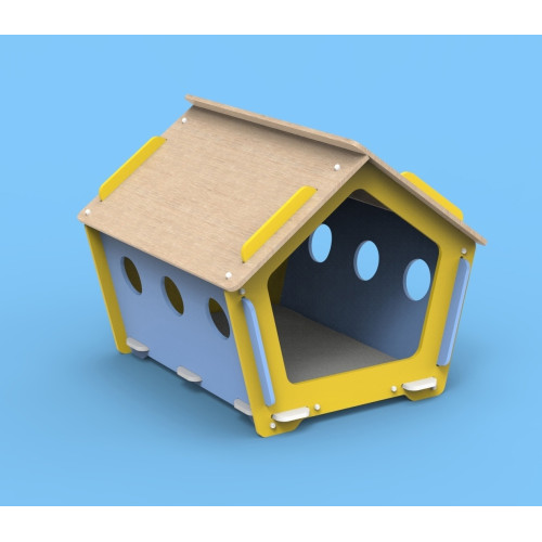 Домик для кошки  Деревянный  Zoo House
