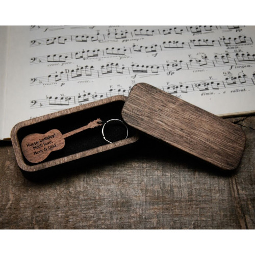 Подарочный набор для учителя музыки вокала  Гитара Акустическая в подарочной упаковке брелок музыкал