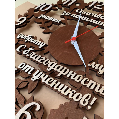 Подарочный набор ко дню учителя, подарок часы настенные для преподавателя, воспитателя