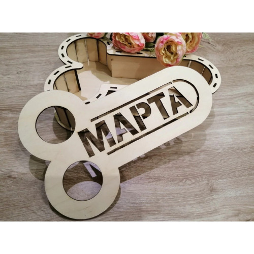 Подарочная шуточная деревянная шкатулка для женщины на 8 марта  Коробочка - прикол из дерева Подарок