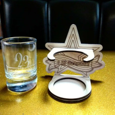 Подставка под рюмку в подарок на 23 февраля