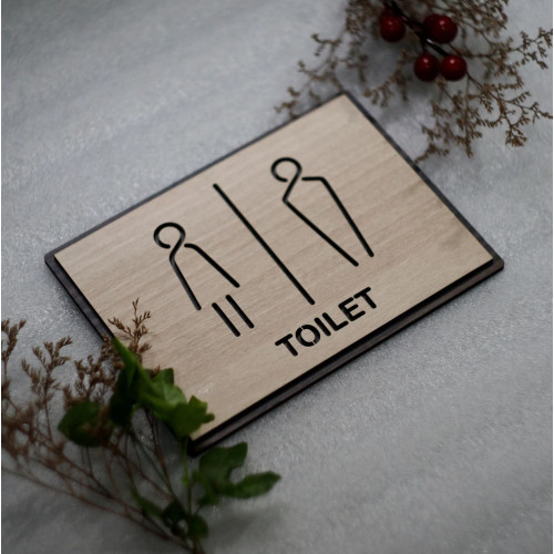 Табличка в стиле минимализм туалетная WC