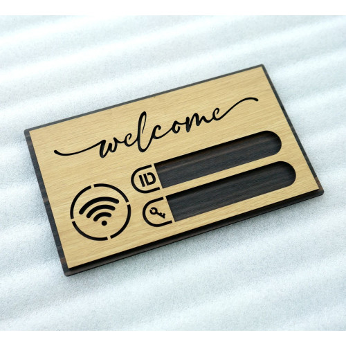 Табличка символ указатель Вай Фай  Wi Fi с логином и паролем для офиса заведения