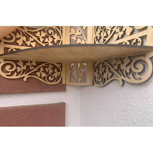 Полка для икон иконостас 55*34 см прямой под иконы