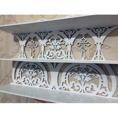 Полка для икон иконостас 60*40 см прямой под иконы